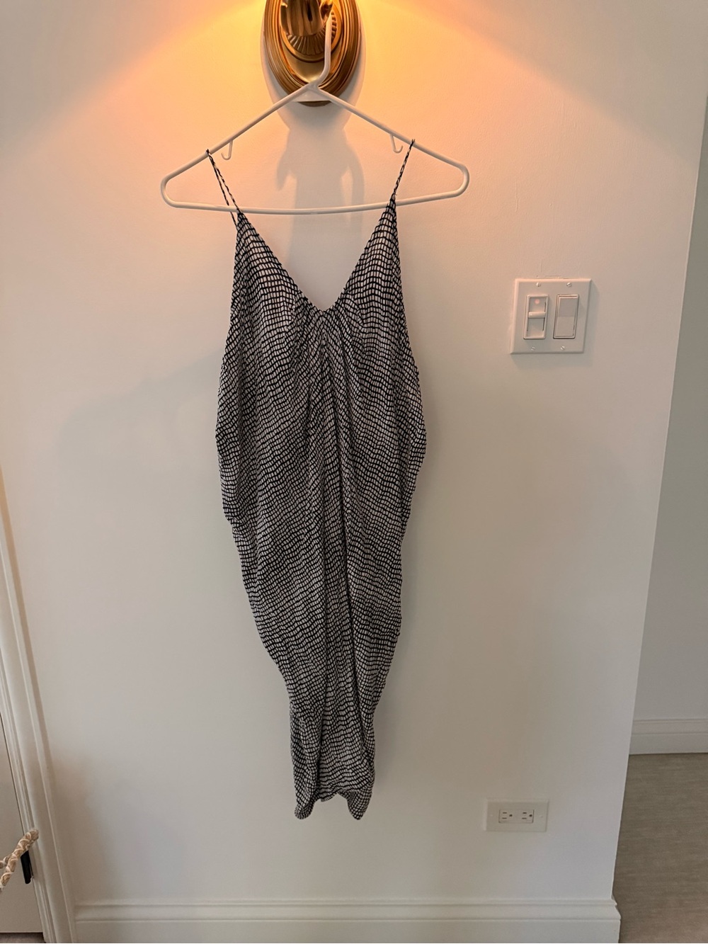 Zimmermann Black and White Geometric Slip Dress